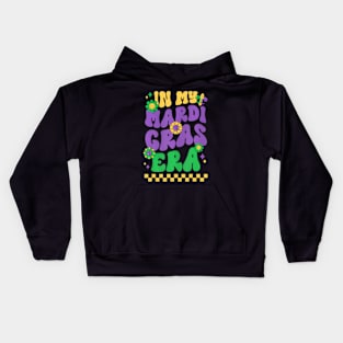 Happy Mardi Gras Heart Fleur De Lis Symbol Festival Kids Hoodie